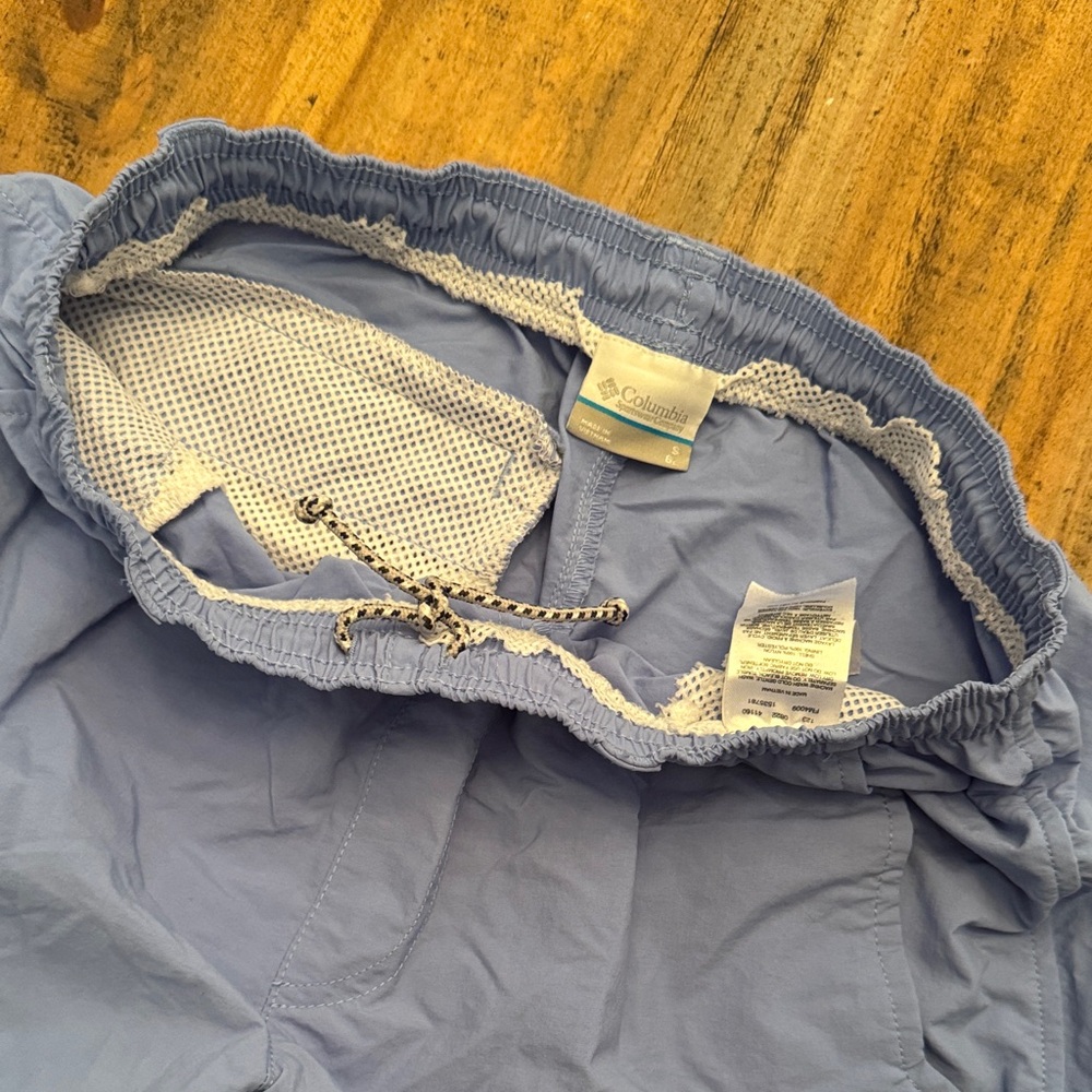 Columbia Men's Athletic Shorts in Light Blue - Picture 3 of 3